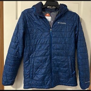 Columbia Omni Heat Blue Hooded Puffer Jacket Men’s Size S
